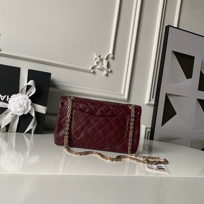 Chanel 2026 2.55 Bag 24cm Burgundy Calfskin 367736