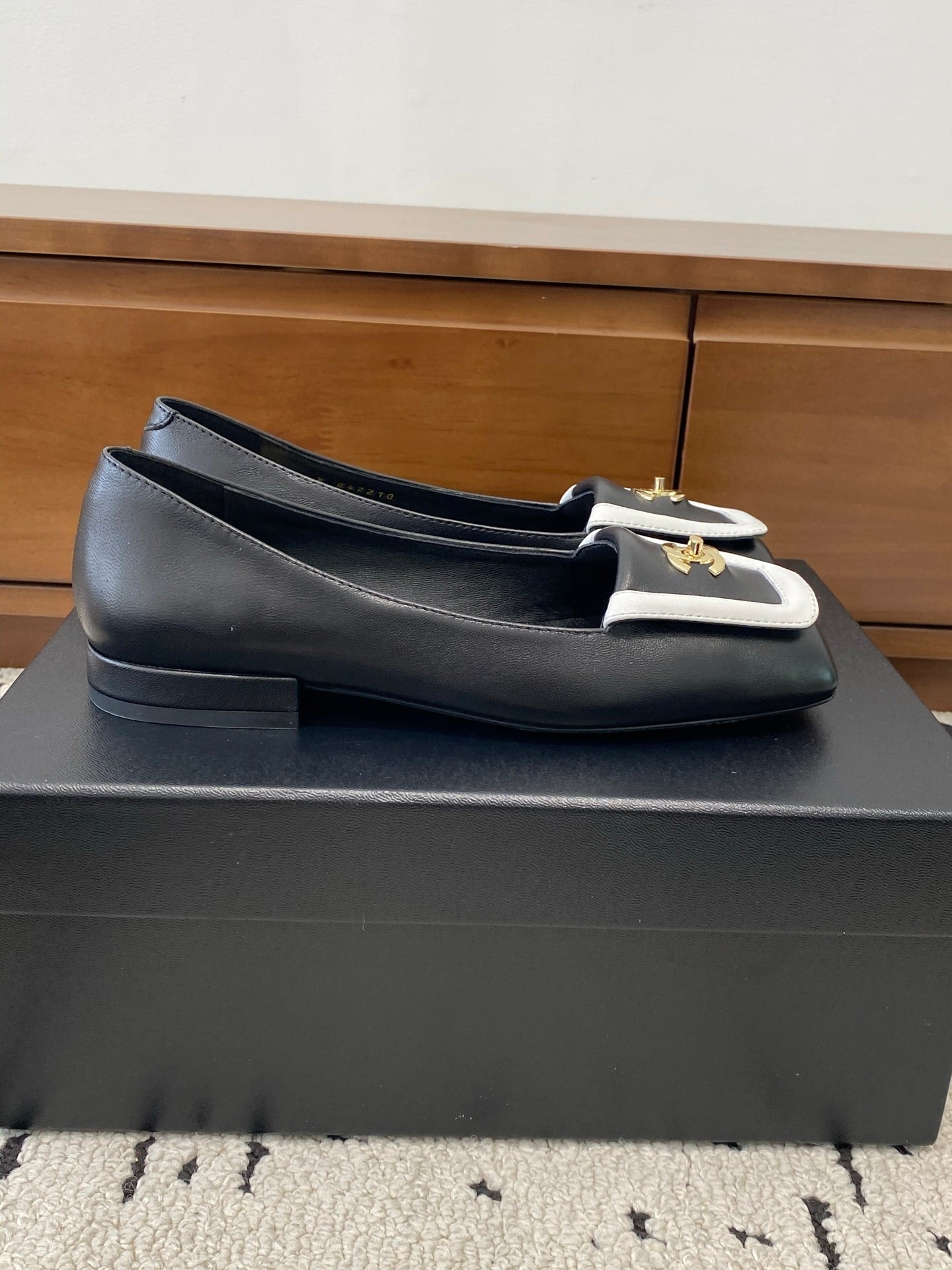 Chanel 2026 Square Toe Flat Black Lambskin 696620