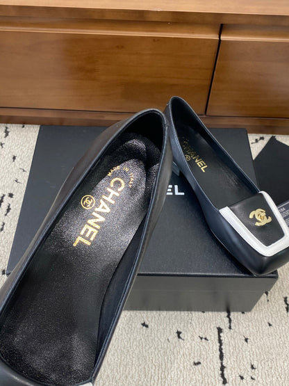 Chanel 2026 Square Toe Flat Black Lambskin 696620