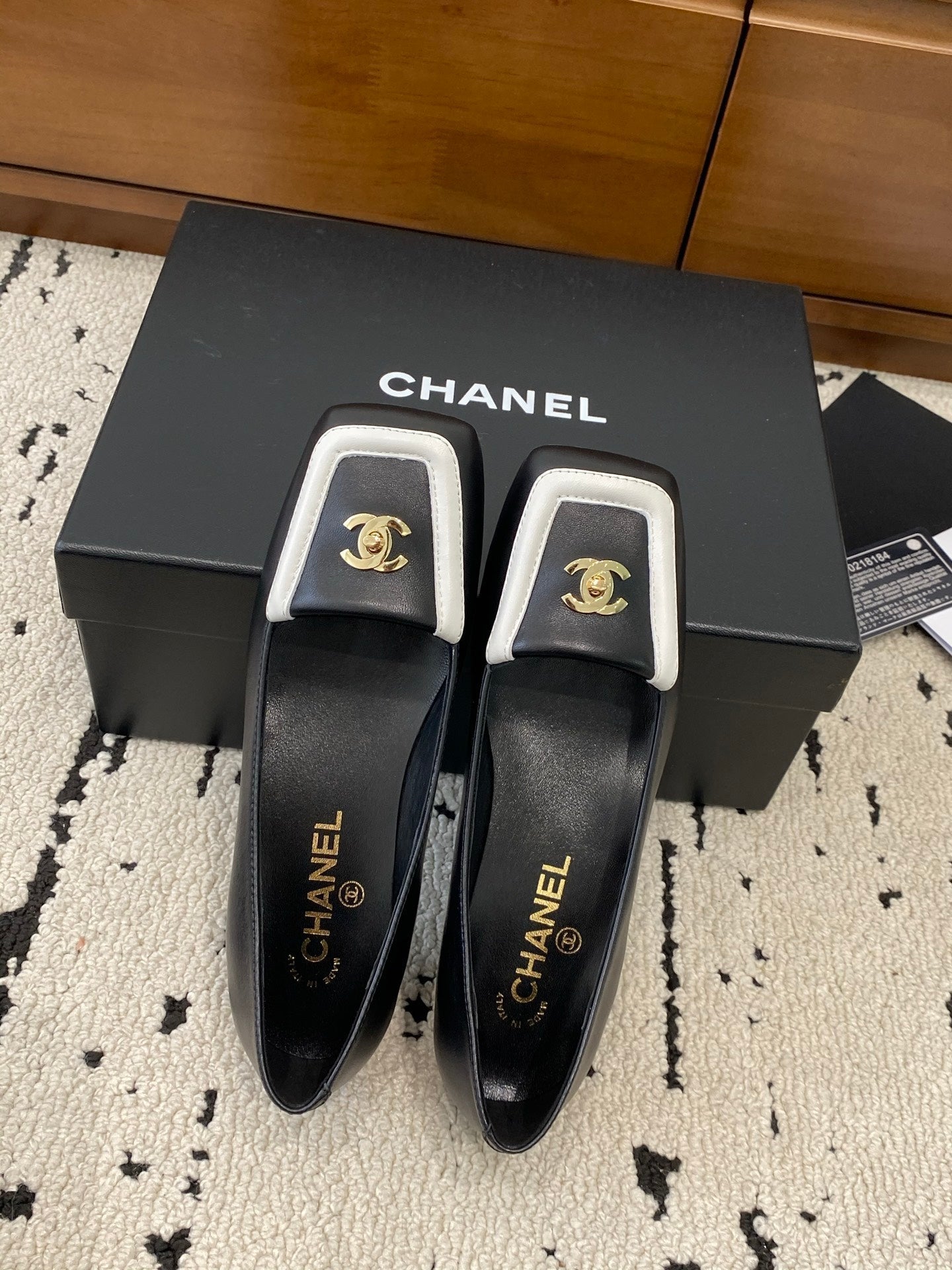 Chanel 2026 Square Toe Flat Black Lambskin 696620