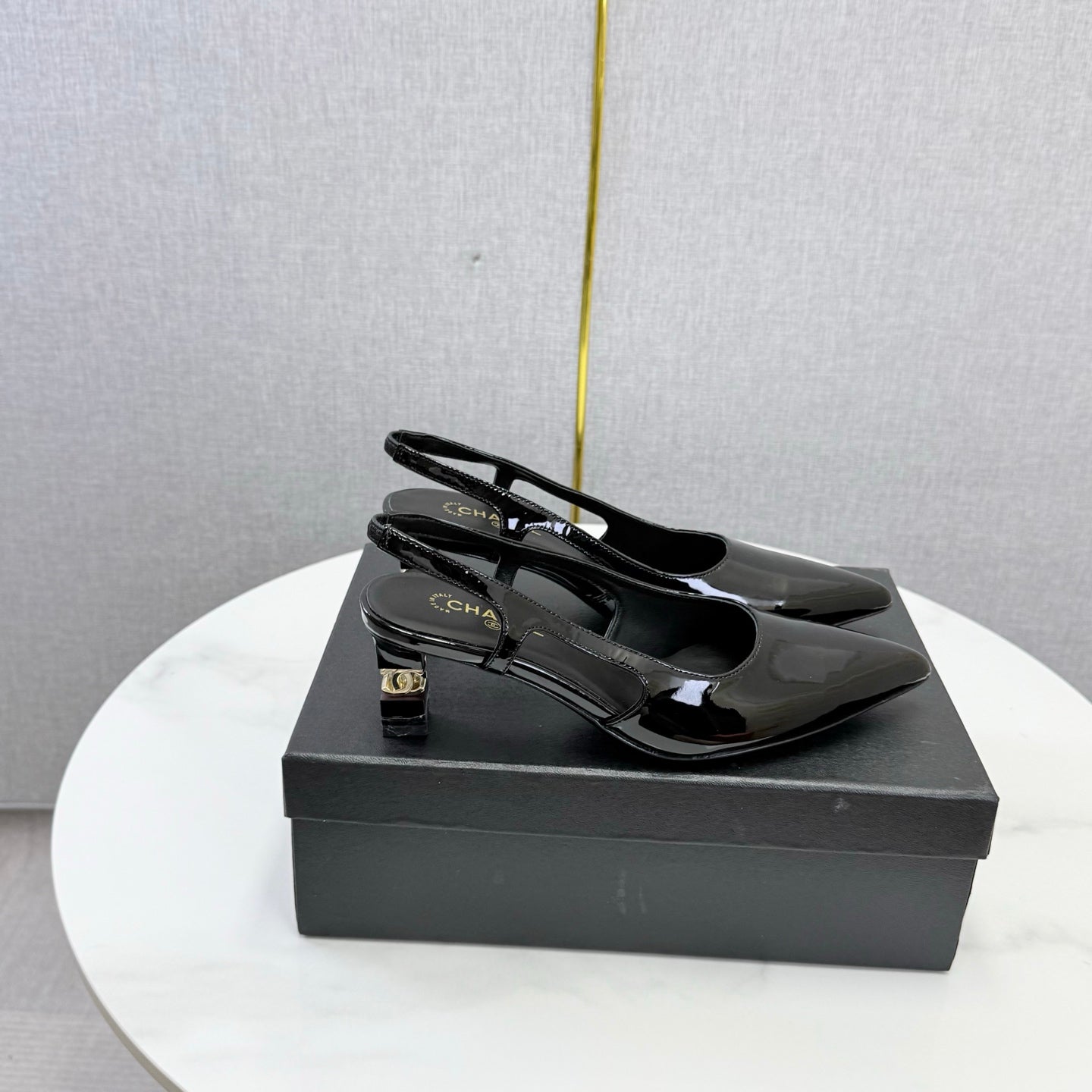 Chanel 2026 Slingback 50mm Patent Leather 904478