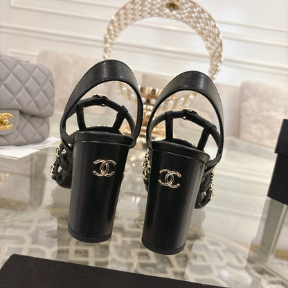 Chanel 2026 High-Heeled Sandals 8.5cm Lambskin Sheepskin 834423