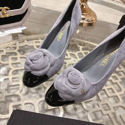 CC 26s High Heels Pump 85 Gray Black Suede 627012