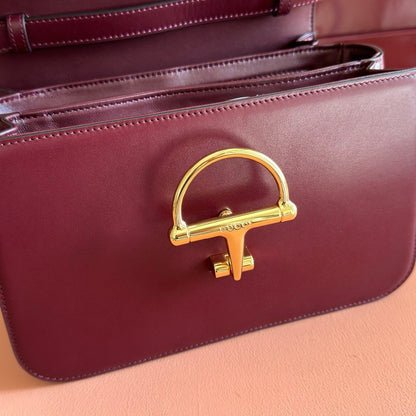 Gucci 2026 Siena Bag 25.5cm Red Gold Leather 277141