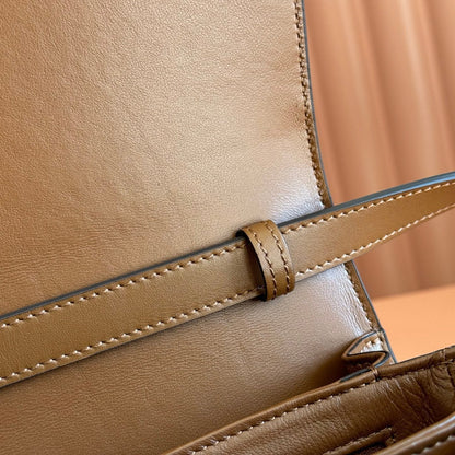 Gucci 2026 Siena Bag 25.5cm Brown Gold Leather 277149