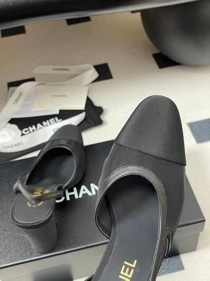 CC 26s Slingback 95mm Mesh Fabric Sheepskin