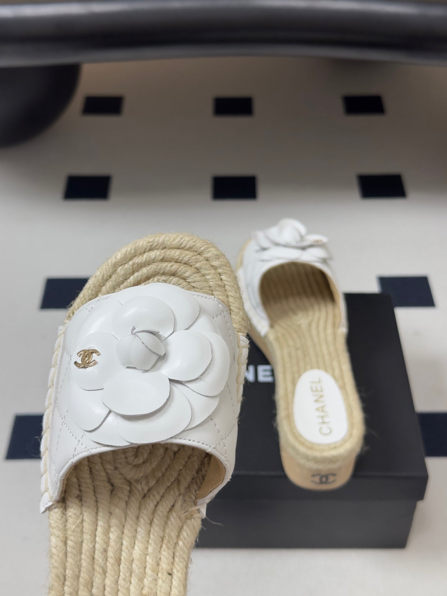 Chanel 2026 Camellia Slippers Sheepskin 834648