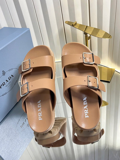 Prada 2026 Slides Slippers Two Straps Rubber 768752