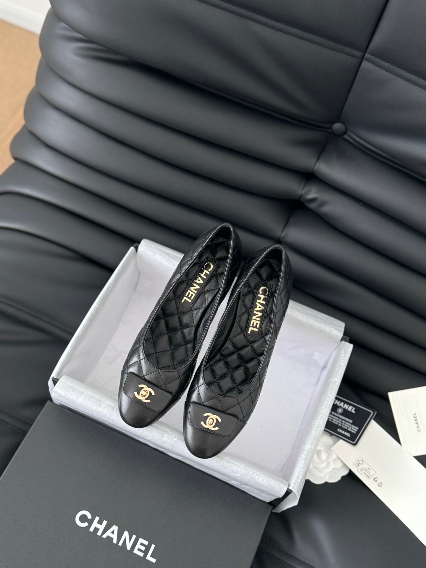 Chanel High Heel Pump 70mm Black Quilted Leather 825283