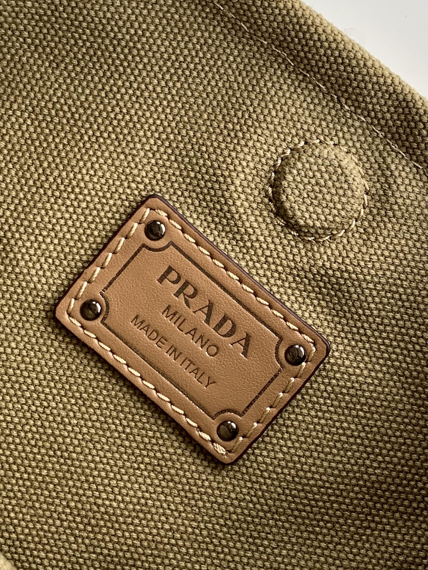 Prada 2026 Route Shoulder Bag 26cm Canvas Leather
