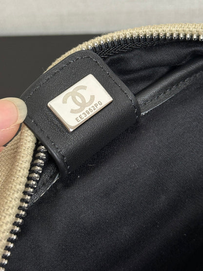 Chanel 2026 Rugby Bag 32cm Beige Canvas Leather