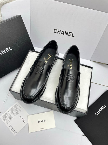CC 26s Double C Loafers Black Calfskin 645307