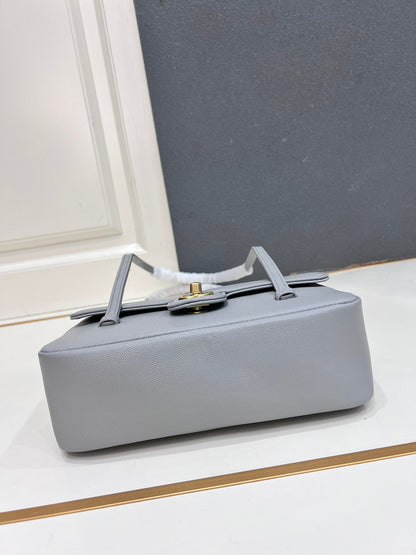 Chanel 26 Shoulder Bag 22cm Grey Caviar Leather
