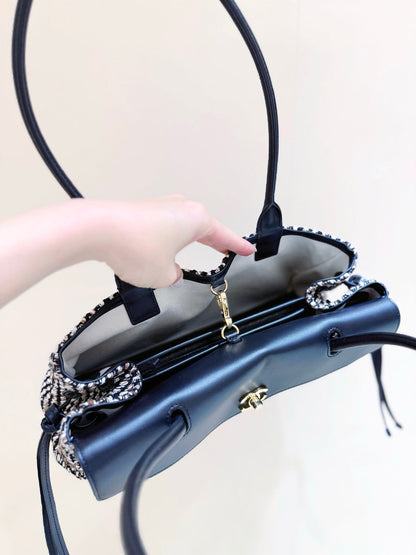 Chanel 2026 "Urban Essential" East West Bag Black Tweed Calfskin 354066