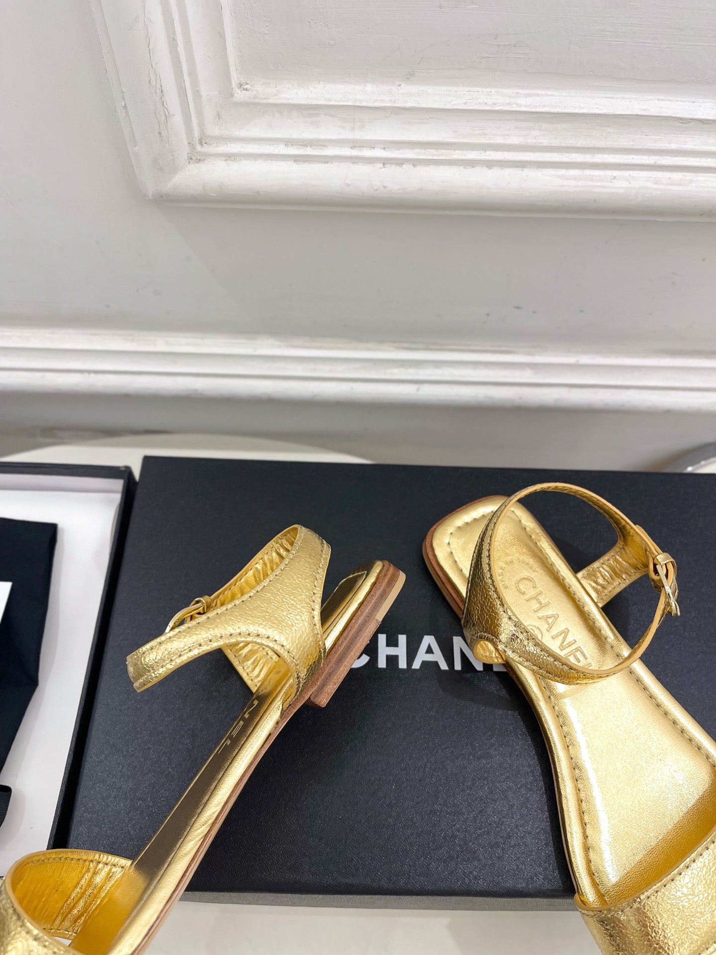 Chanel 2026 Double C Buckle Strappy Flat Sandals Lambskin Sheepskin 832342