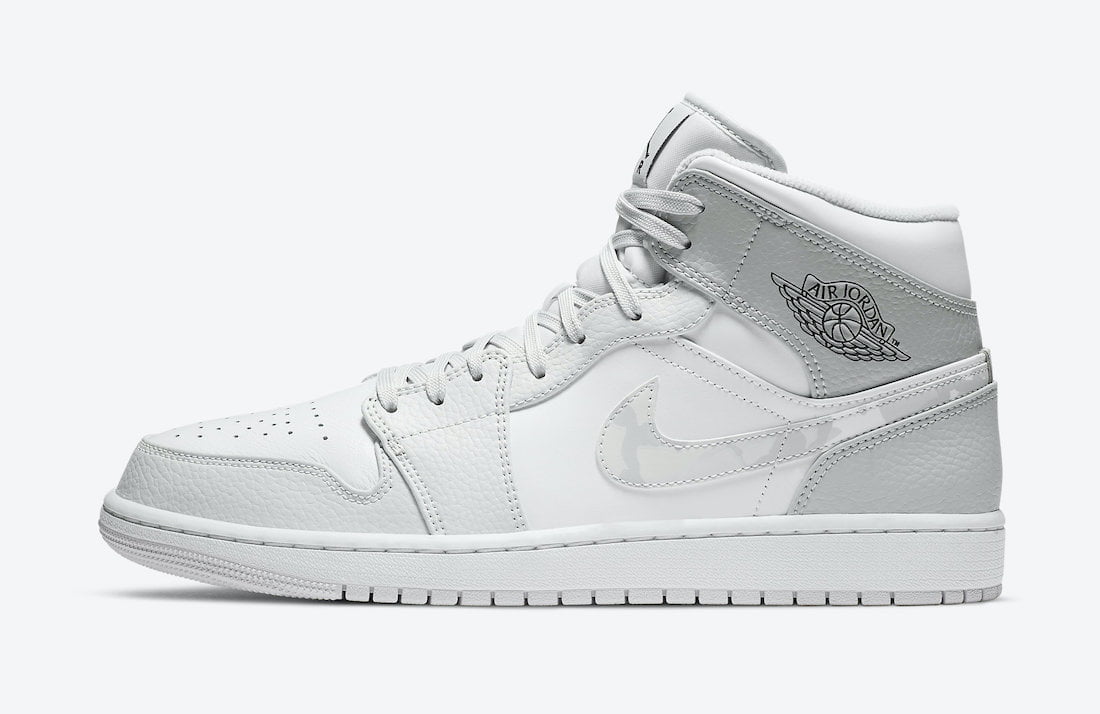 Jordan 1 MID SE GS Grey Camo Swoosh DC9035 Sneakers - Hype Release