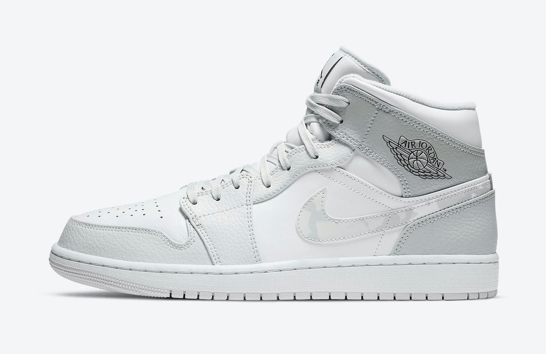 Jordan 1 Mid White Camo Sneakers - Heritage Edition | Exclusive Drop