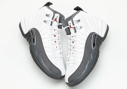 Jordan 12 Retro White Dark Grey Sneakers - Modern Classic
