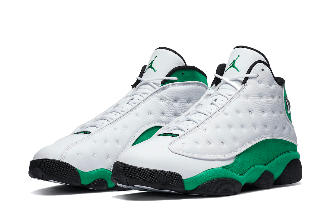 Jordan 13 Retro White Lucky Green Sneakers - Collector's Edition