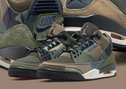 Jordan 3 Retro Patchwork Camo Sneakers - Collaboration Release