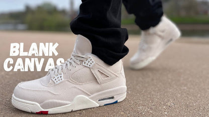 Jordan 4 Retro Blank Canvas Sneakers - Collaboration Release