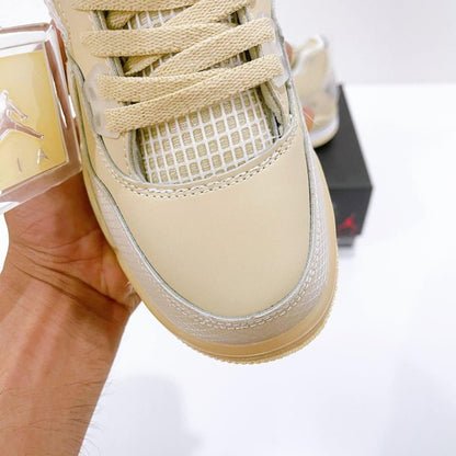 Jordan 4 Retro Off-White Sail Sneakers - Collaboration Release